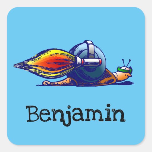 Autocollant de l'escargot de fusée (Devant)