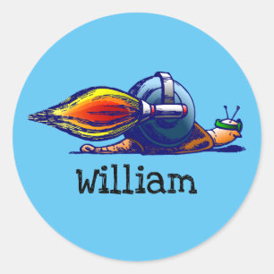 Autocollant de l'escargot de fusée