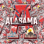 Autocollant de l'État de l'Alabama | Design de mon