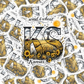 Autocollant de l'État du Kansas | Conception de to