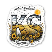 Autocollant de l'État du Kansas | Conception de to