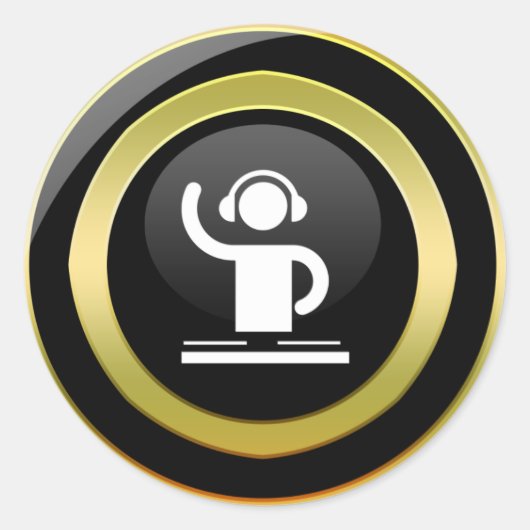 autocollant de l'icône DJ (Devant)