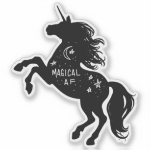 Autocollant de licorne magique AF