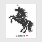 Autocollant de licorne magique AF (Feuille)
