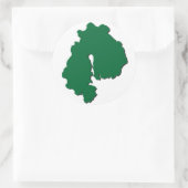 Autocollant de l'île Guardian, contour, vert sur b (Sac)