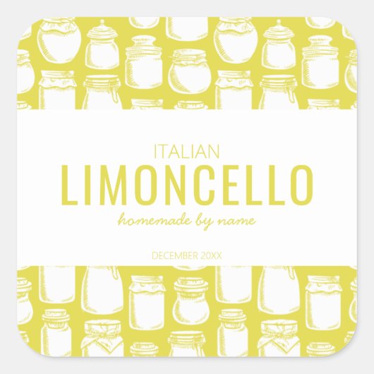 Autocollant de Limoncello fait maison (Devant)
