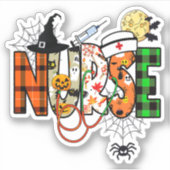 Autocollant de l'infirmière d'Halloween (Devant)