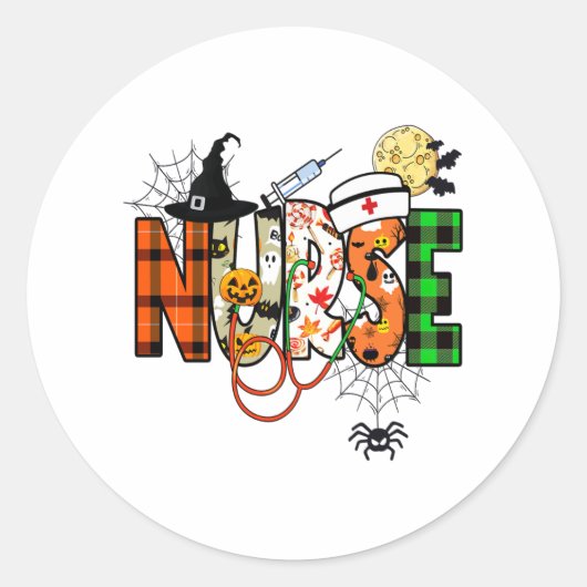 Autocollant de l'infirmière d'Halloween (Devant)
