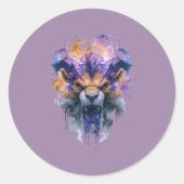 Autocollant de lion démon giclant (Devant)