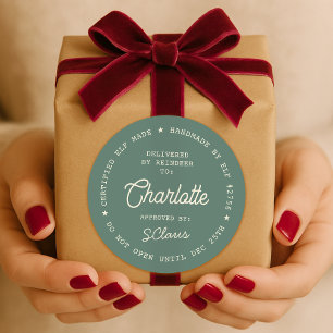 Autocollant de livraison du Père Noël   Étiquette 