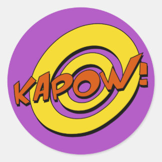 Autocollant de livre de bande dessinée Kapow