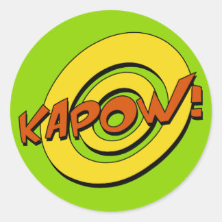 Autocollant de livre de bande dessinée Kapow