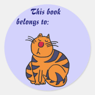 Autocollant de livre de chats amusant