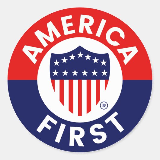 Autocollant de logo America First (Devant)