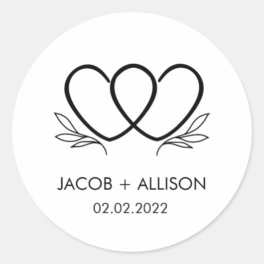 Autocollant de logo Autocollants de mariage pour c (Devant)