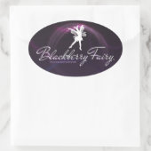 Autocollant de logo Blackberry Fairy Oval (Sac)