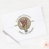 Autocollant de logo Calvert County Pipes and Drums (Enveloppe)