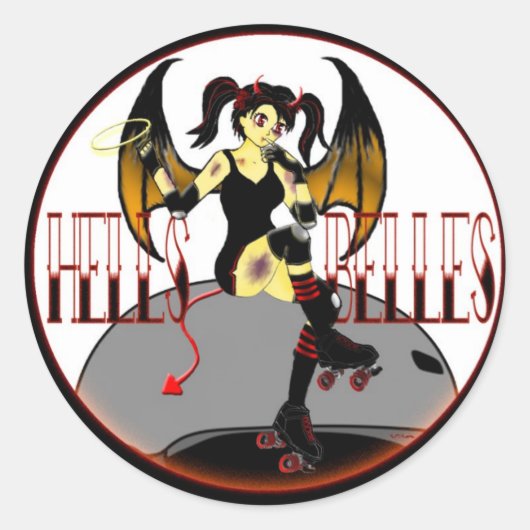 Autocollant de logo de belles d'enfers (Devant)