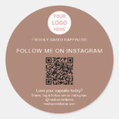 Autocollant de logo de boulangerie Code QR (Devant)