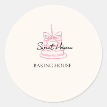 Autocollant de logo de boulangerie mignon | Marque