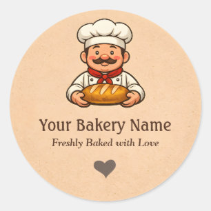Autocollant de logo de boulangerie personnalisé -