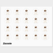 Autocollant de logo de café simple (Feuille)
