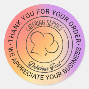 Autocollant de logo de catering élégant Vous ave