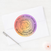Autocollant de logo de catering élégant | Vous ave (Enveloppe)