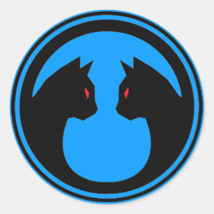 Autocollant de logo de chats de bataille (feuille