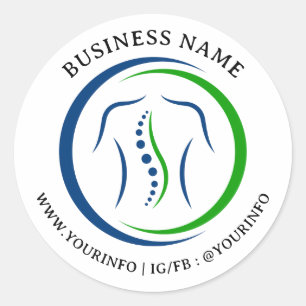 Autocollant de logo de chiropraticien simple