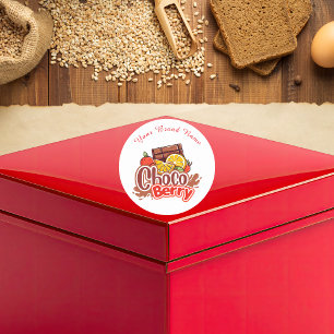 Autocollant de logo de la boulangerie Sweet Choco