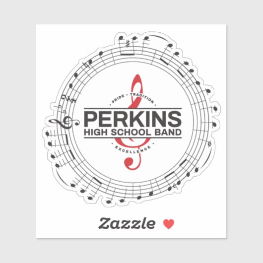 Autocollant de logo de notes de musique (Feuille)