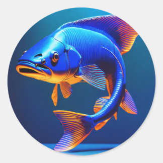 Autocollant de logo de poisson | Design aquatique
