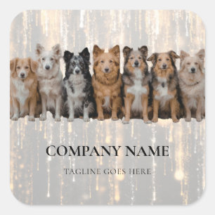 Autocollant de logo de promeneur de chien moderne
