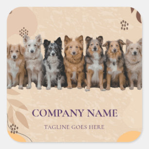 Autocollant de logo de promeneur de chiens / gardi