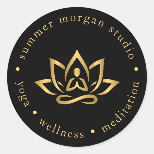 Autocollant de logo de studio de Yoga Clean (Devant)