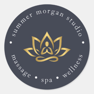Autocollant de logo de thérapeute en massage minim
