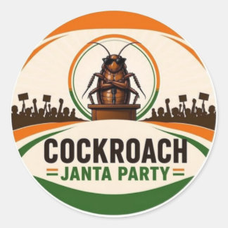 Autocollant de logo du parti Cockroach Janta