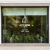 Autocollant de logo et d'horaires de la boutique d