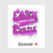 Autocollant de logo goutte violet facile (Feuille)