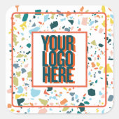 Autocollant de logo personnalisé avec paillettes c (Devant)