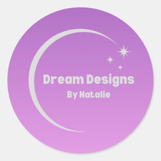 Autocollant de logo rond personnalisé (Devant)