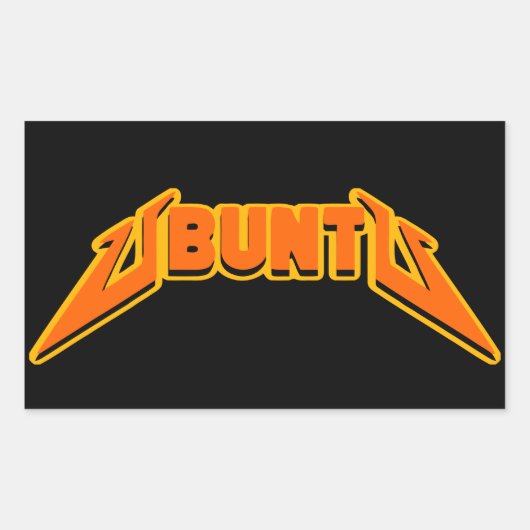 Autocollant de logo Ubuntu Rock Parody (Devant)