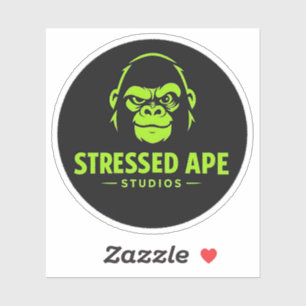 Autocollant de logo vert Stressed Ape Studios