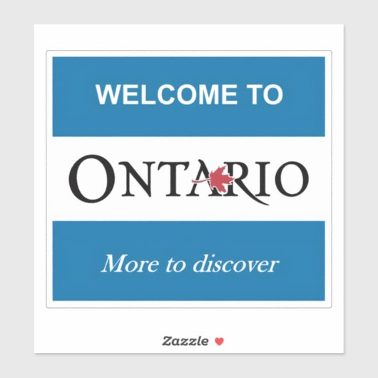 Autocollant de l'Ontario (Feuille)