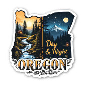 Autocollant de l'Oregon State | Art de paysage de