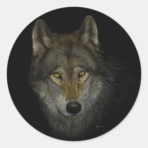 Autocollant de loup