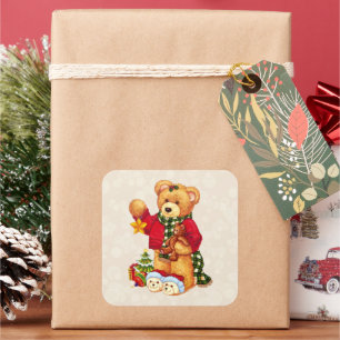 autocollant de l'ours de Noël