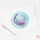 Autocollant de lune violette (Enveloppe)