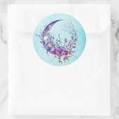 Autocollant de lune violette (Sac)